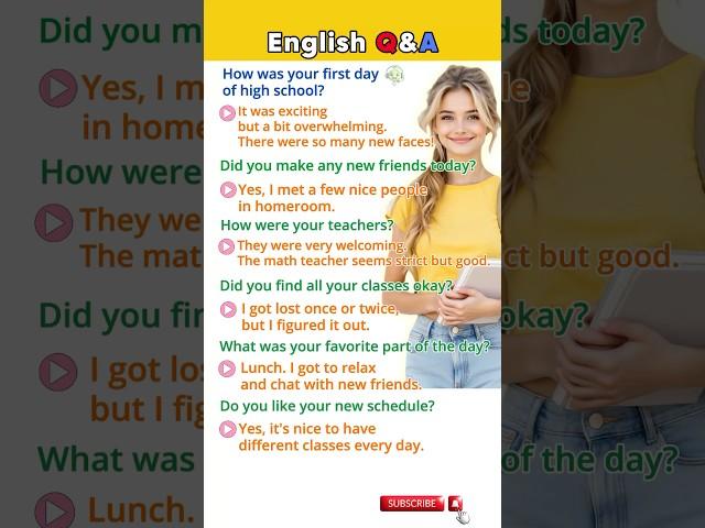  Simple English Q&A | Practice English | #shorts