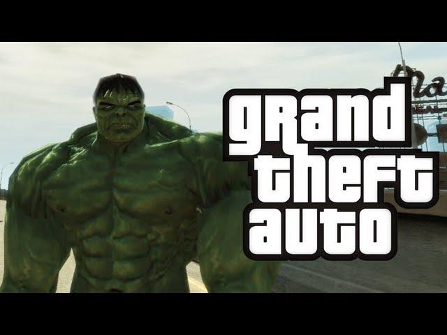 GTA 4: Hulk in GTA! - (Hulk Mod Funny Moments)