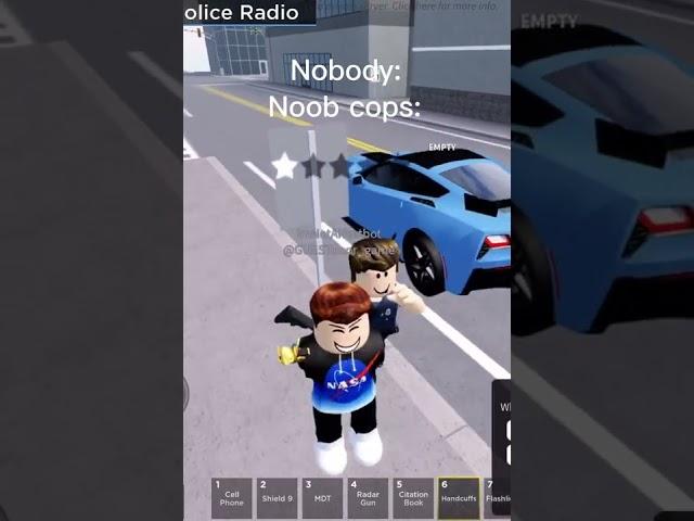 Noob cops be like…(ER:LC Roblox) #shorts