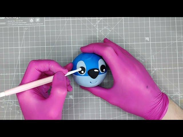 Stitch - Fondant Cake Topper Tutorial I How to make a fondant Stitch (PART 1)