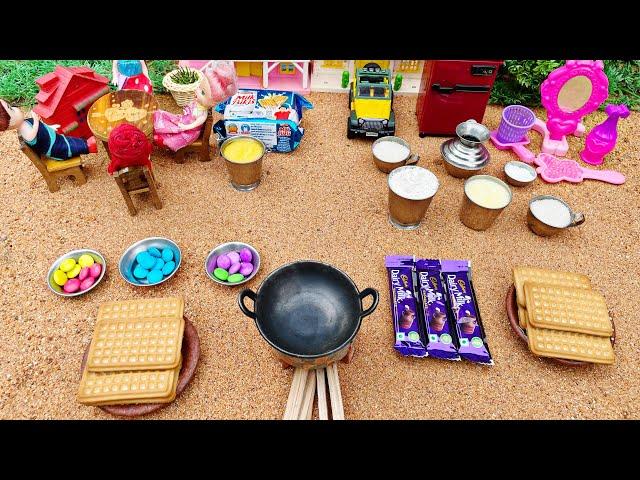 Miniature Biscuits Chocolate Cake | Biscuits Halwa Recipe | Chocolate Biscuits Cake Recipe