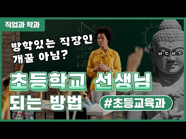 ⭐️초등교사 되는 법!!⭐️ 초등학교 선생님이 되기 위해서는 어떻게 해야할까?!하는 일부터 누가 가면 좋을지 + TIP⭐️ [직업과 학과]