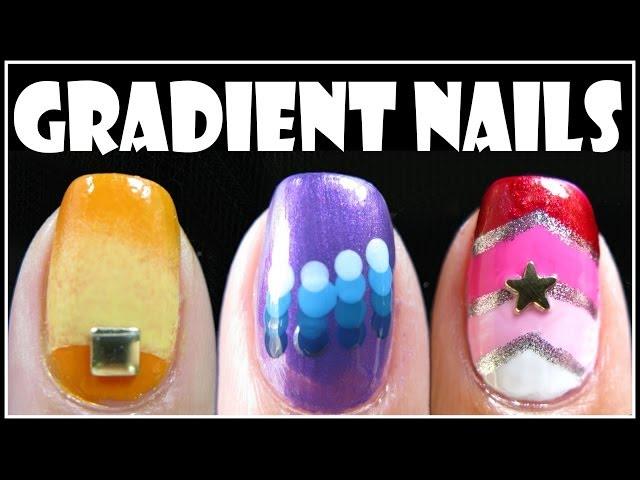 GRADIENT NAIL ART DESIGNS | FADING OMBRE NAILS TUTORIAL HOW TO EASY BEGINNER MELINEY