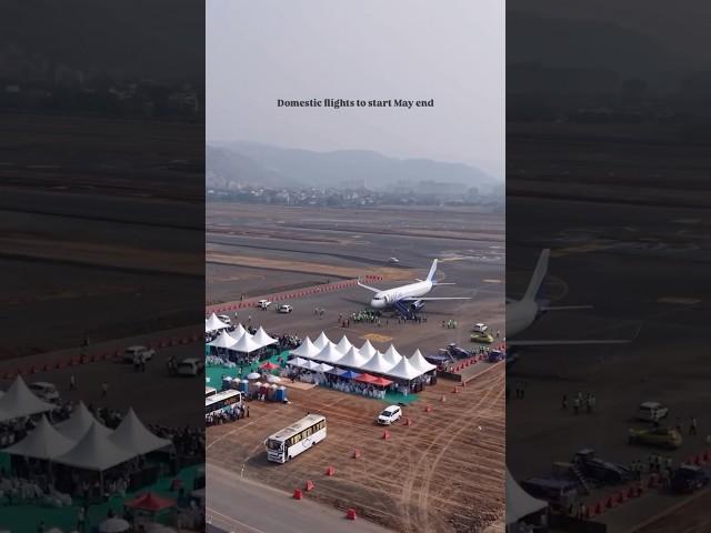 First successful landing by Commercial Indigo Plane A320 at Navi Mumbai International Airport