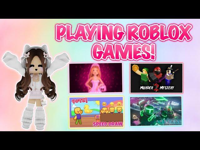 PLAYING GAMES ON ROBLOX *LIVE*