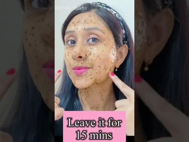 Green Tea Scrub Pack | DIY By Shikha #Shorts
