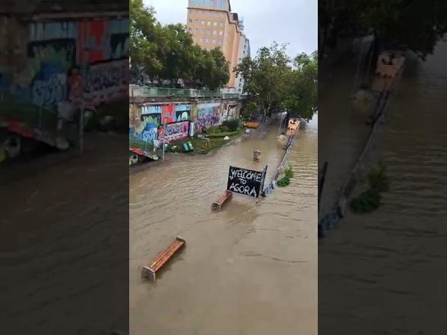 Hochwasser in Wien, Österreich - 15.09.2024