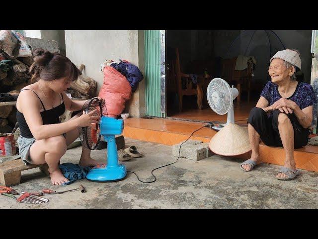 GeniusGirlRepair: Helping an old, lonely woman, Repairing an old broken fan