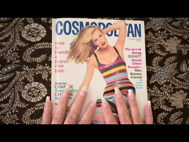 ASMR Whispering 90s COSMOPOLITAN Magazine  Flip Through OCTOBER 1994 with me