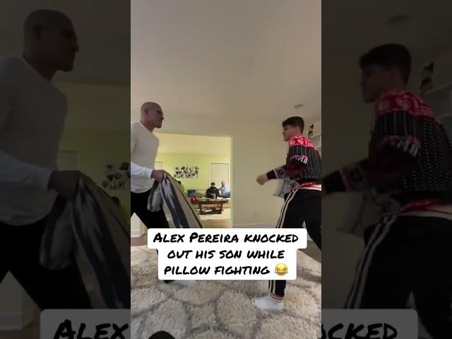 Pereira pillow fighting (via alexpoatanpereira/IG)