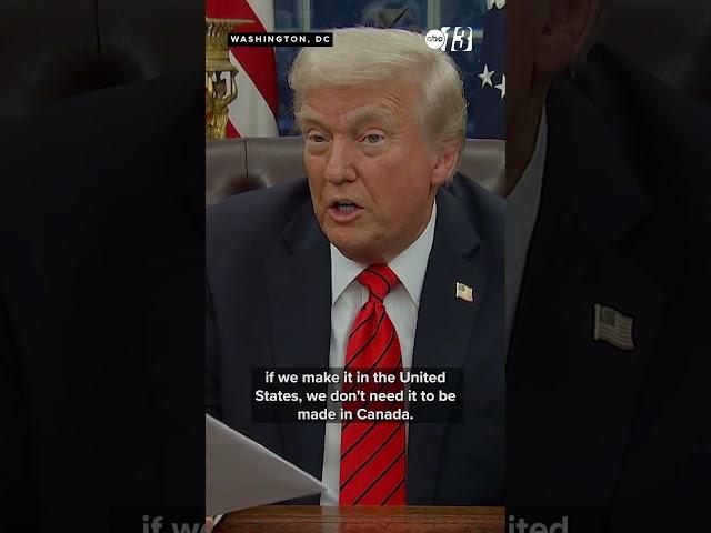 Trump: Canada should be '51st state' while introducing tariffs #news #wset #canada #abc13 #tariff