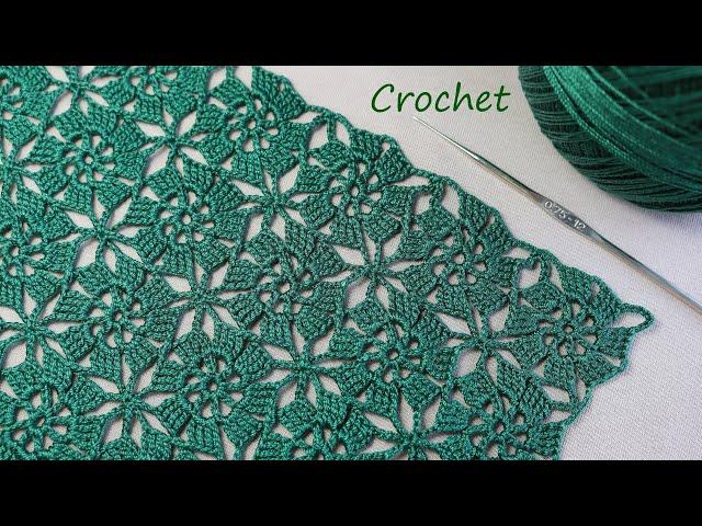 УЗОР без отрыва нити!!!  ВЯЗАНИЕ КРЮЧКОМ квадратные мотивы  SUPER EASY Beautiful Pattern Crochet