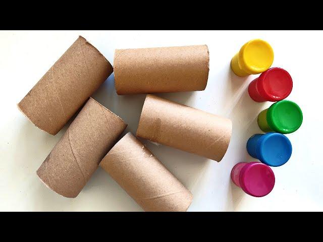 2 Easy DIY Ideas with Toilet Paper Rolls / Cardboard Tubes Recycling Crafts / Amazing Paper Flowers