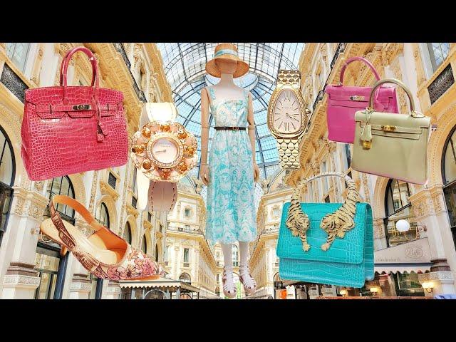 Shopping in Milan: DIOR, RALPH LAUREN, HERMES, BULGARI, D&G, DAMIANI.... Luxury Shopping Vlog 2024.