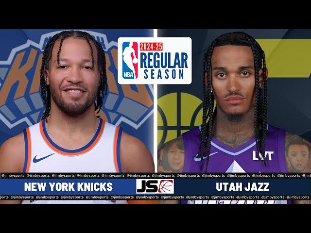 New York Knicks Vs Utah Jazz | NBA Live Play-By-Play Scoreboard 2024