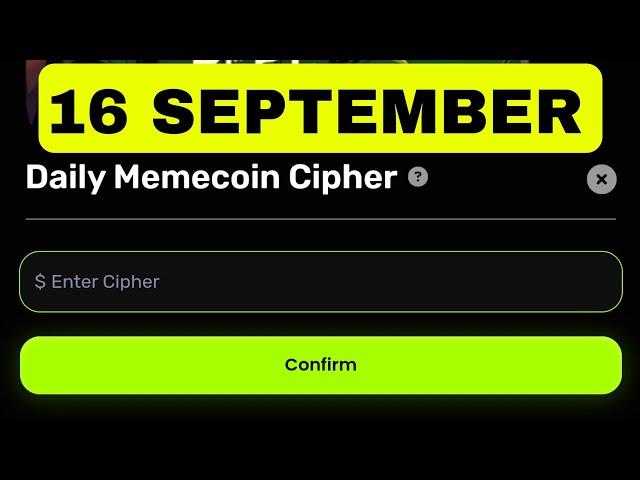 Memes Lab Bot Daily Cipher Today 16 September | Memes Lab Cipher Code Today | Daily Memecoin Cipher