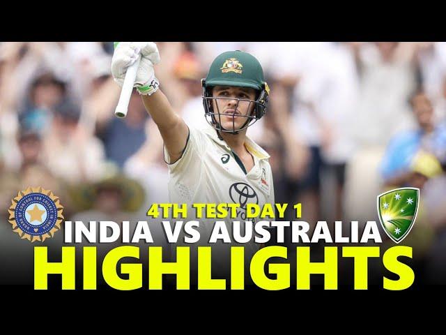 India vs Australia Highlights 4th Test 2024 Day 1 | IND VS AUS