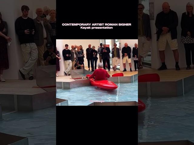 Contemporary artists roman signer kayak presentation #art #contemporaryart #romansigner #creativity