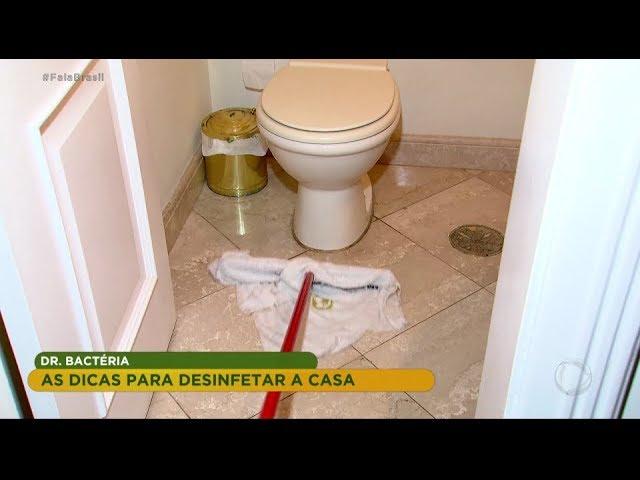 Dr. Bactéria dá dicas para desinfetar a casa