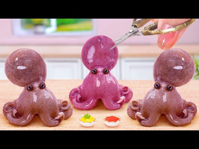 The Pirate Mimi  Cooking Spicy Miniature Octopus Stir Fry In Stone  Tina Mini Cooking