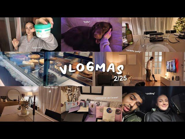 VLOGMAS ÉPISODE 2 : calendrier de l'avent, raclette & déco du salon