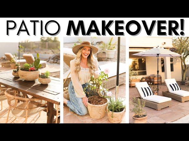 EXTREME PATIO MAKEOVER || OUTDOOR DECORATING IDEAS || SPRING PATIO REFRESH