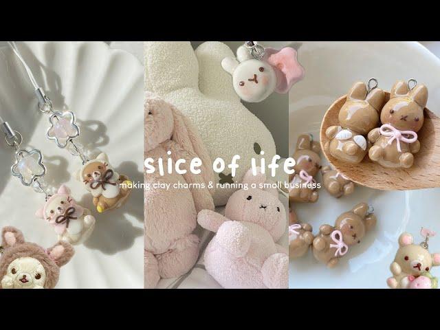 slice of life | make clay charms with me, packing orders, preparing for an upcoming art market !!