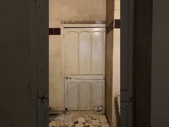 One of the so many discoveries …a tiled over door with a large cupboard behind #manorhouse #passages