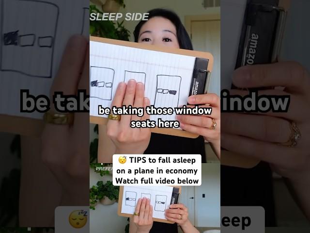 ️ HOW TO GET SLEEP IN ECONOMY Window seat? Right or left? #shorts #traveltips #economy #sleep