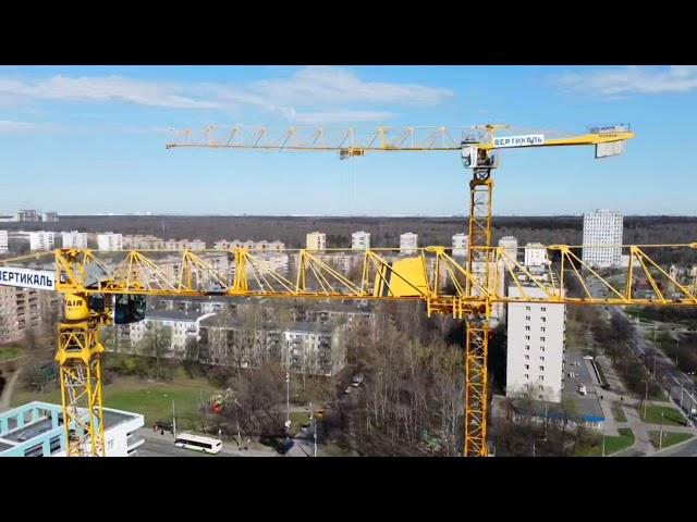 Стройка. Башенные краны POTAIN. Гольяново с высоты. Москва. Tower crane