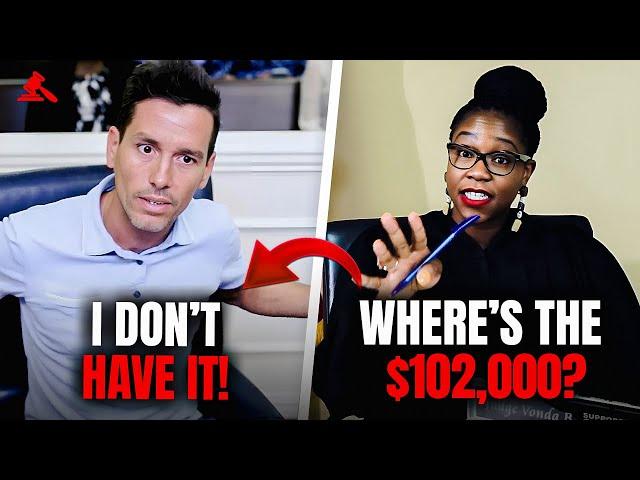 He LIED About Being Broke—Judge EXPOSES Hidden $102,000 PAYOUT In Court!