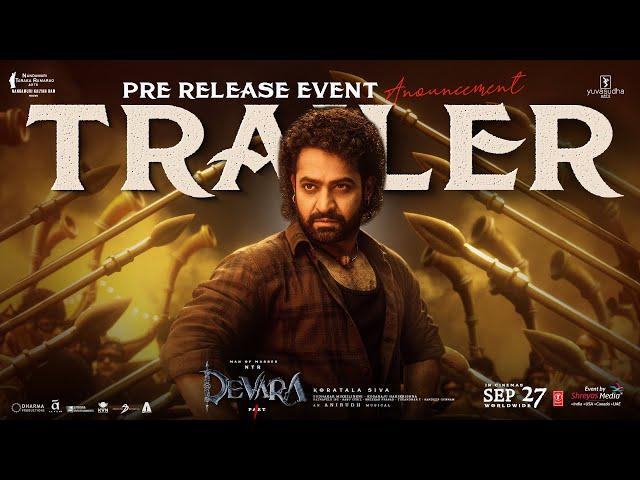 Devara Pre Release Event Announcement Trailer | NTR | Janhvi Kapoor | Shreyas Media