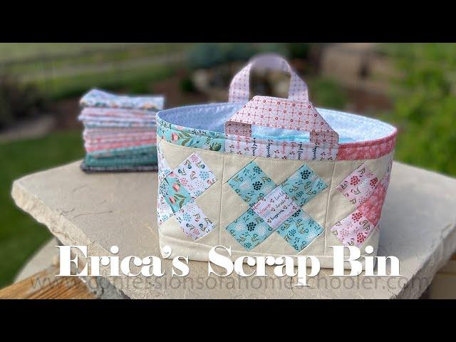 Erica's Fabric Scrap Organizing Bin // SEWING TUTORIAL!