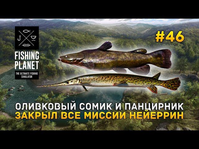 Оливковый сомик и Панцирник. Закрыл все миссии Нейеррин - Fishing Planet #46