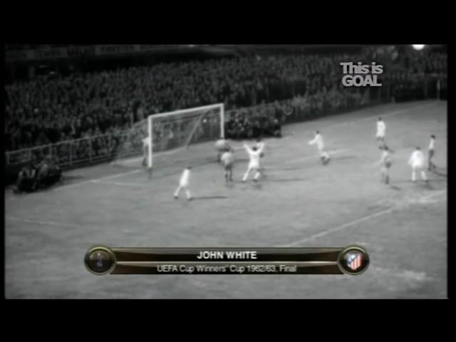 Goal! John White. UEFA Cup Winners. 1962/1963. Final. Tottenham Hotspur - Club Atletico de Madrid