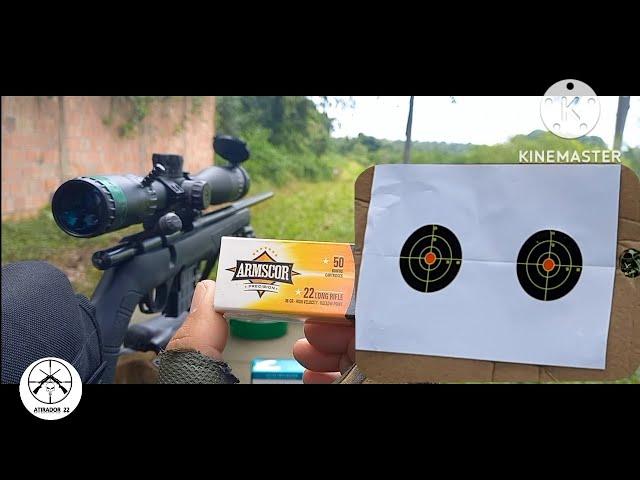 Rifle 8122- Munição Precision da Armscor à 50m...