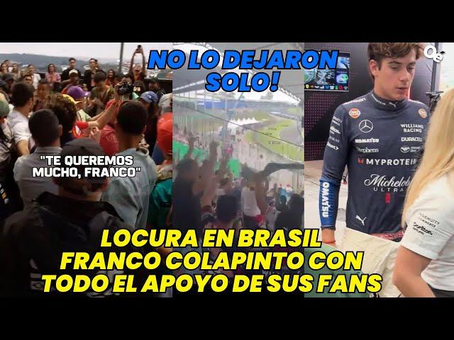 Franco no estás Solo! Así apoyarón los Fanáticos del piloto en Interlagos. Locura Total. F1 radio