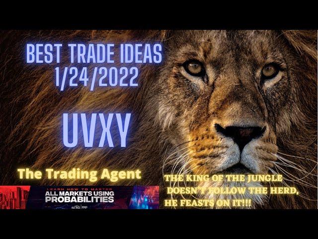 Best Trade Ideas  - $UVXY - #UVXY ETF - SHORT ANY POPS.  Jan. 24th, 2022.