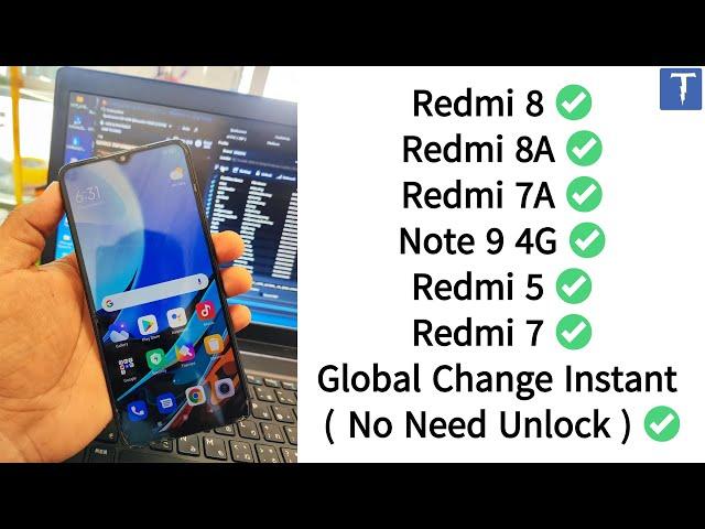 Redmi Note 9 4G ( Lime ) Without Bootloader Unlock Global Flash Instant 