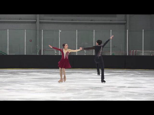 Celine Chen - Nathan Chen | Novice Dance Free Dance| 2025 Midwestern Sectional Ice Dance Final