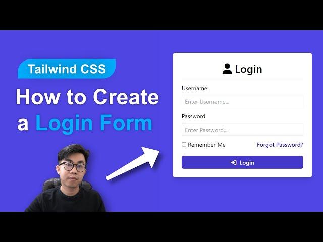 How To Make Login Page Using Tailwind | Create Login Form Using Tailwind CSS For Beginners