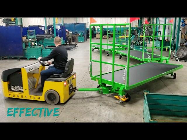 Quad Steer Small Lot Tugger Cart Delivery - Material Handling Cart by Topper industrial