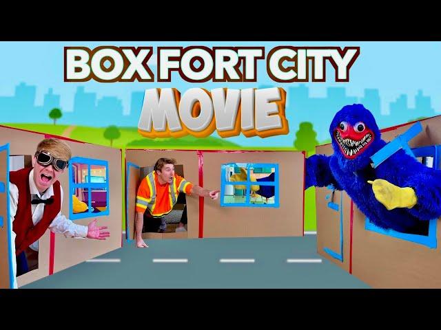 HUGGY WUGGY ATTACKS! Surviving 7 Days Inside Box Fort City! (Part 2)