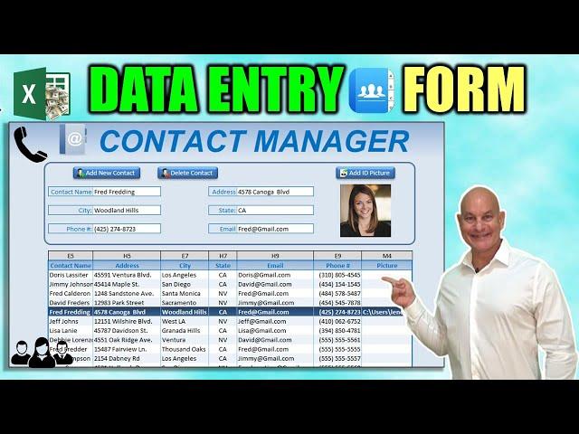 How To Create An Excel Data Entry Form WITHOUT A UserForm