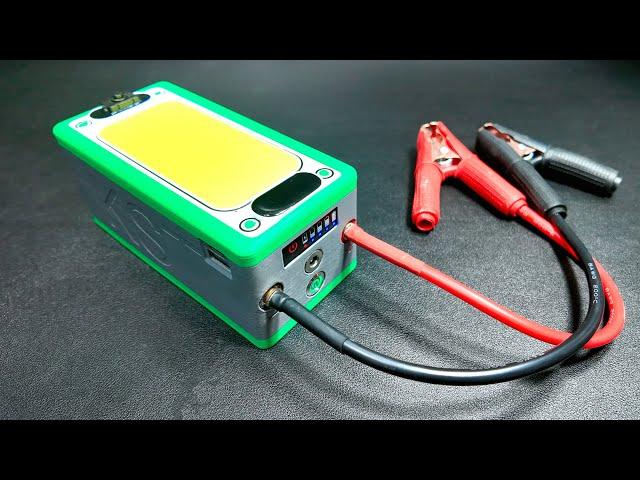 DIY Car Jump Starter, Powerbank, Led flashlight 3 in 1