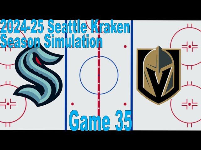 2024-25 Seattle Kraken Simulation: Game 35 - Seattle Kraken vs. Vegas Golden Knights