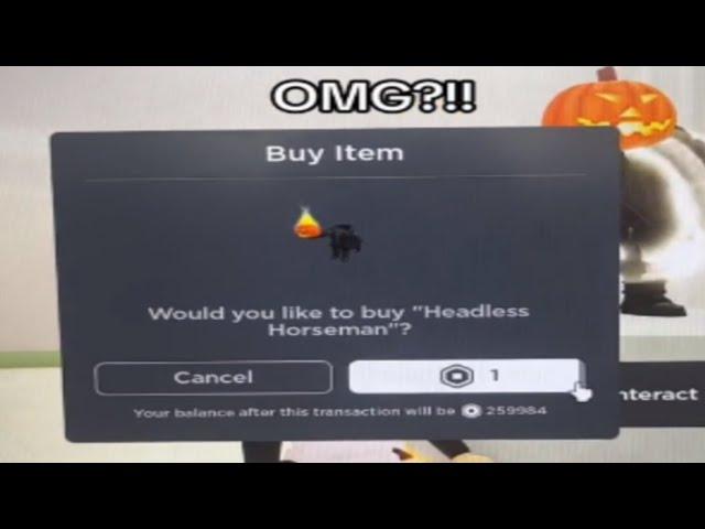 HEADLESS HORSEMAN 1 ROBUX ONLY?! GET FREE HEADLESS NOW!