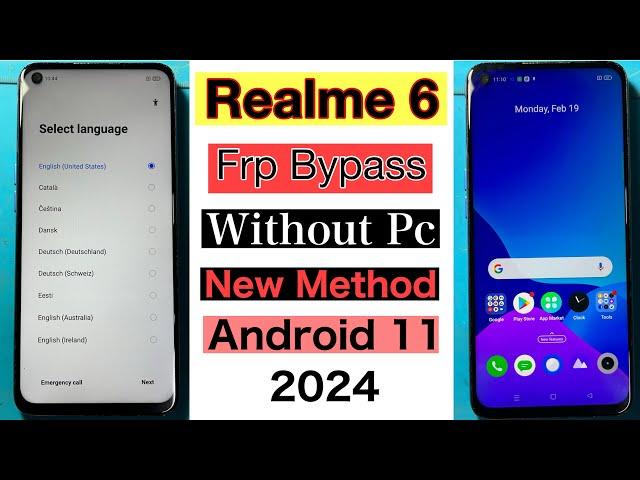 Realme 6 Frp Bypass | Without Pc | Android 11 | Realme 6 Google Account Lock Reset New Method 2024