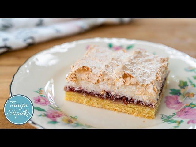 Новозеландский пирог «Луиза» с кокосовой меренгой | New Zealand Louise Cake