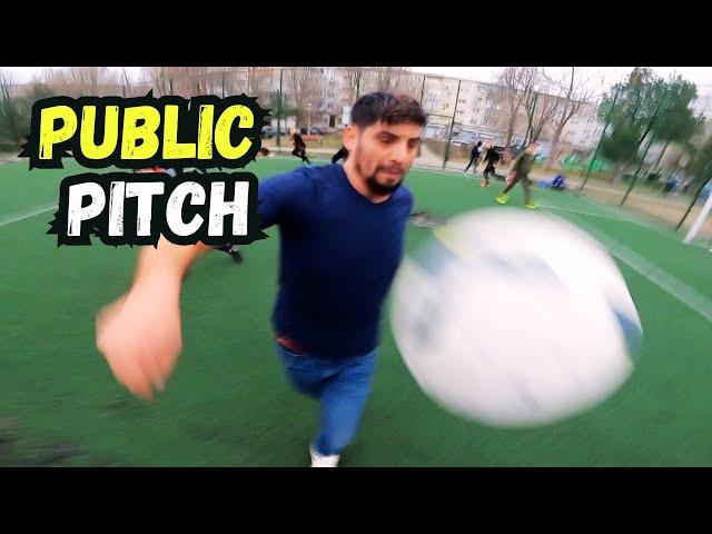 I played with young players against adults in a public pitch 